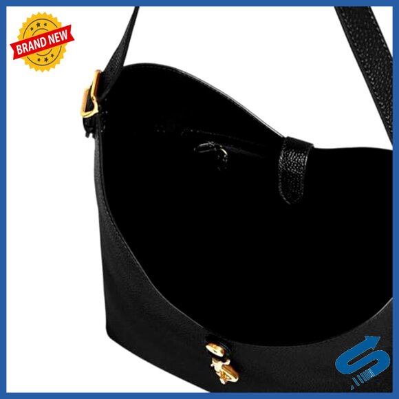 Leather Hobo Bag Shoulder Handbag Magnetic Snap Closure Back Pocket - Picture 2 of 6